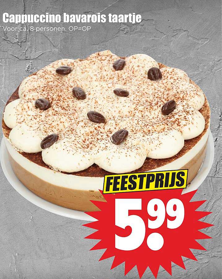 Cappuccino bavarois taartje