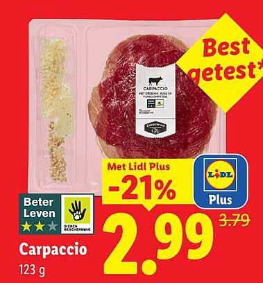 Carpaccio 123 g -21%