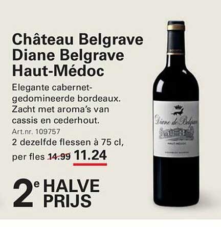 Château Belgrave Diane Belgrave Haut-Médoc 2e halve prijs