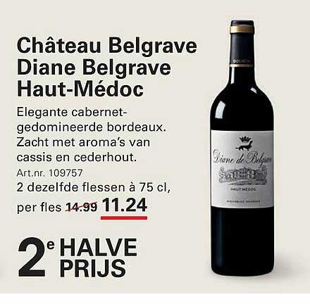 Château Belgrave Diane Belgrave Haut-Médoc 2e halve prijs