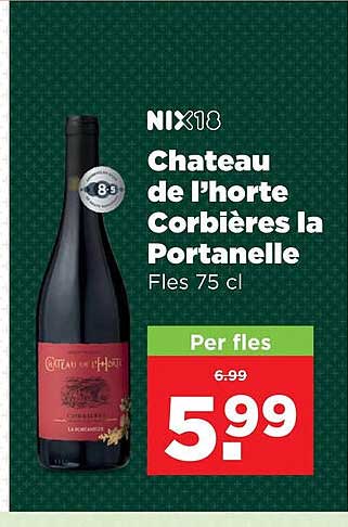 Chateau de l'horte Corbières la Portanelle Fles 75 cl Per fles