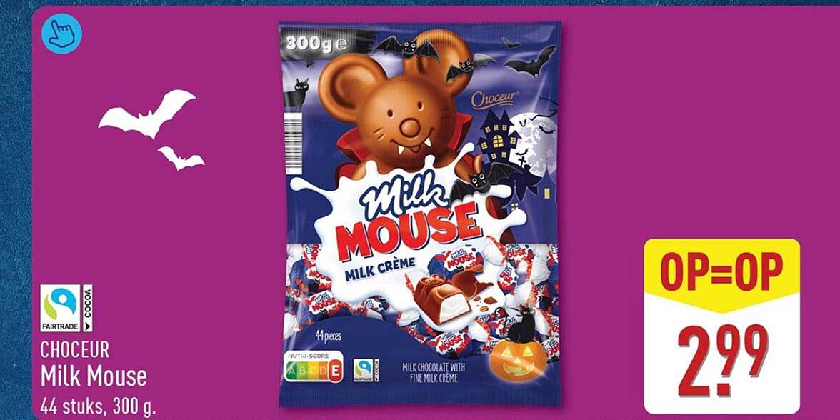 CHOCEUR Milk Mouse 44 stuks, 300 g.