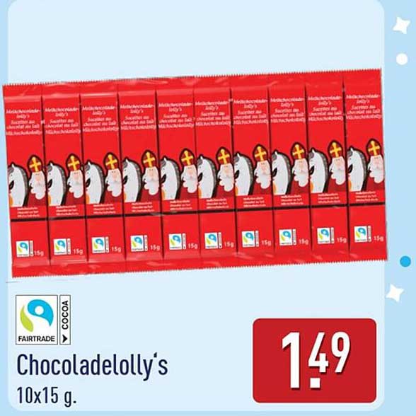 Chocoladelolly’s 10x15 g.