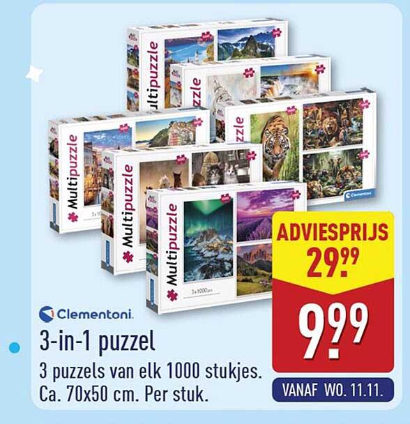 Clementoni 3-in-1 puzzel