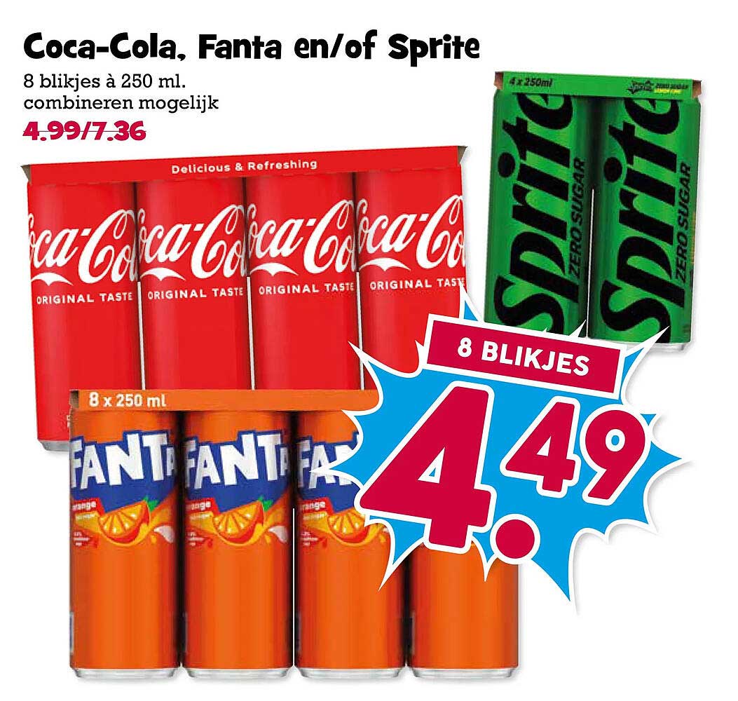 Coca-Cola, Fanta en/of Sprite