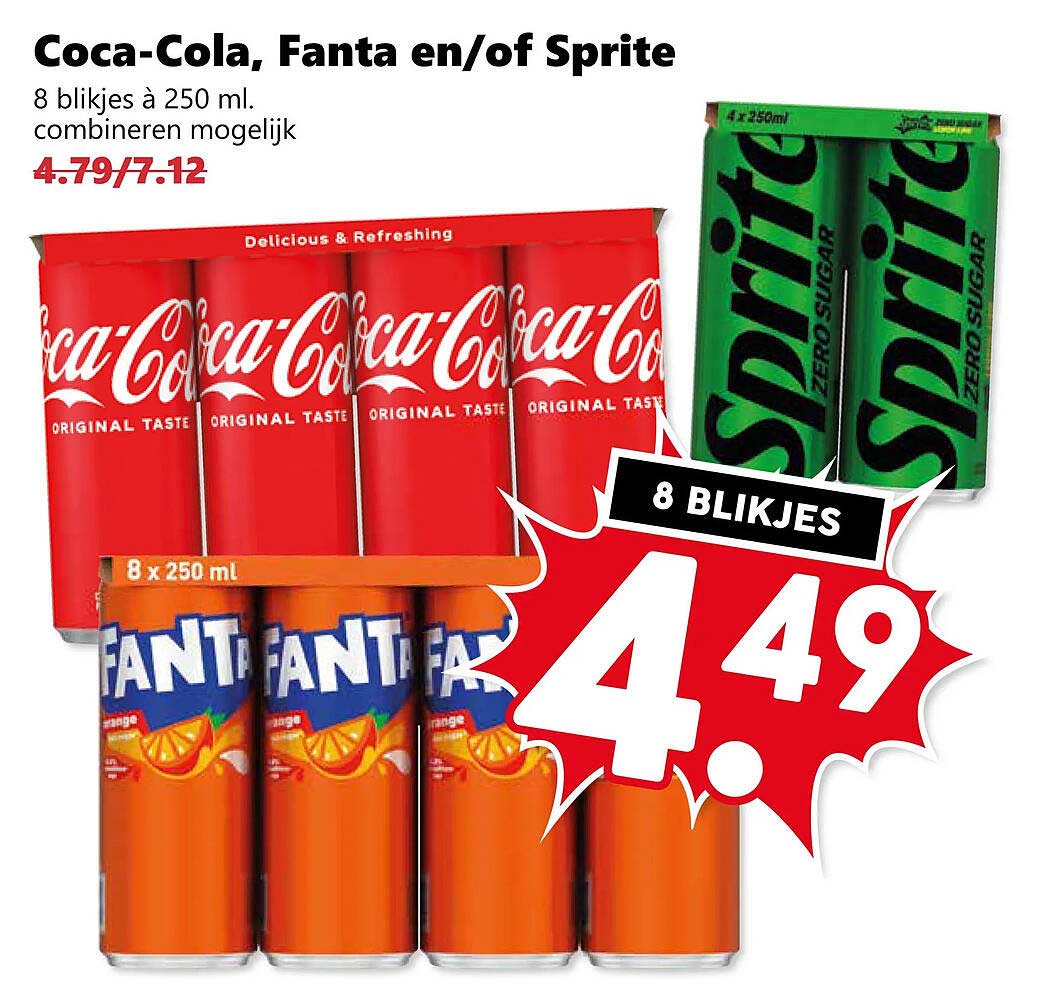 Coca-Cola, Fanta en/of Sprite