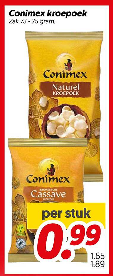 Conimex kroepoek Zak 73 - 75 gram.