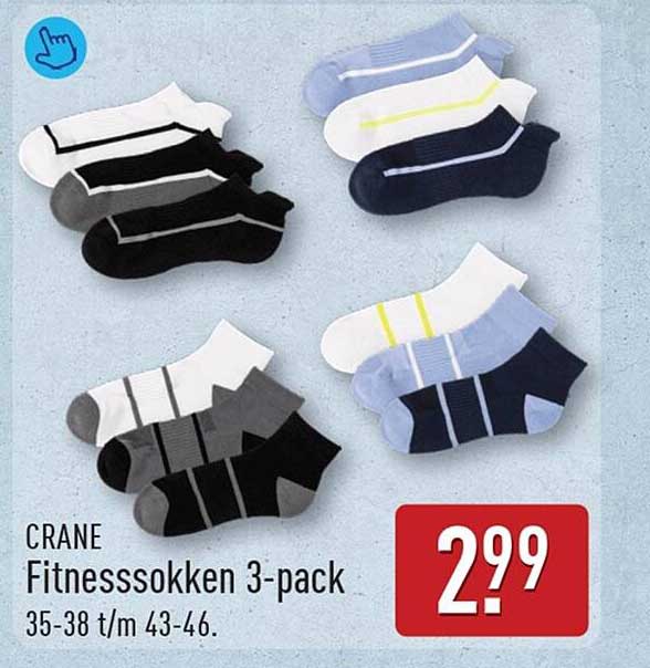 CRANE Fitnesssokken 3-pack