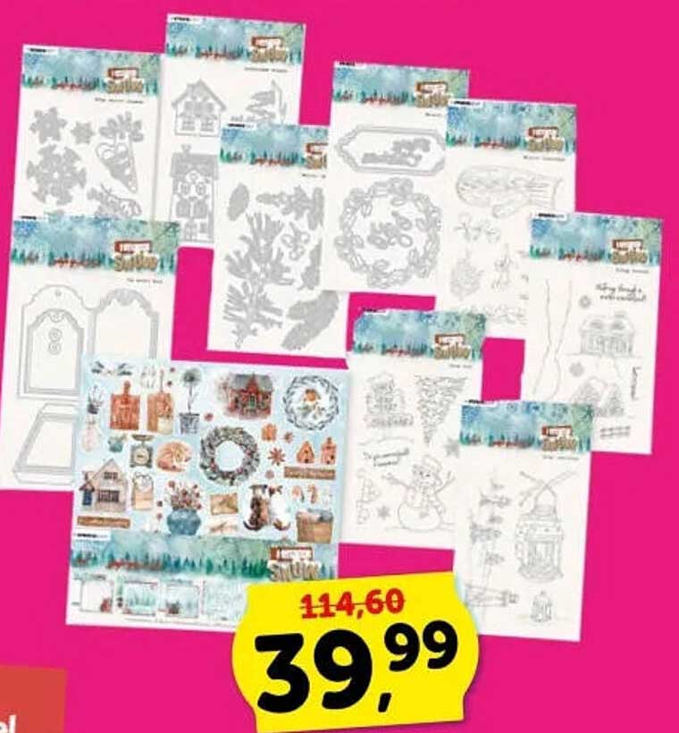 Creatief set stempels en snijmallen