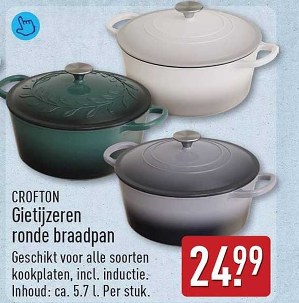 CROFTON Gietijzeren ronde braadpan