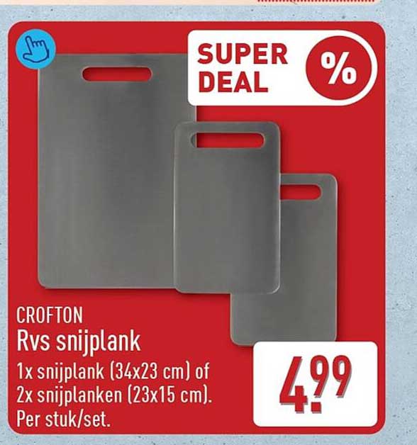 CROFTON Rvs snijplank
