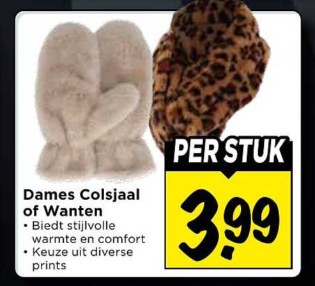 Dames Colsjaal of Wanten PER STUK