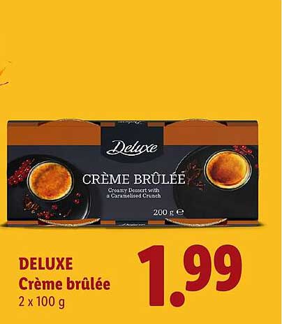 DELUXE Crème brûlée 2 x 100 g