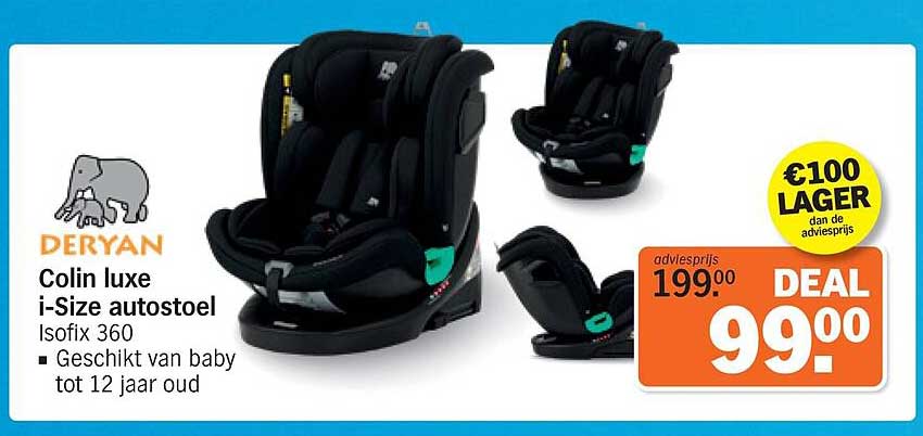 Deryan Colin luxe i-Size autostoel Isofix 360