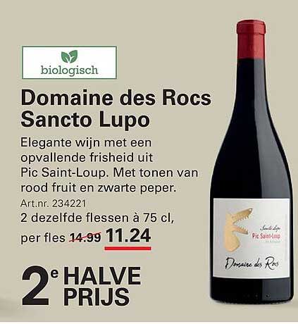 Domaine des Rocs Sancto Lupo 2e halve prijs