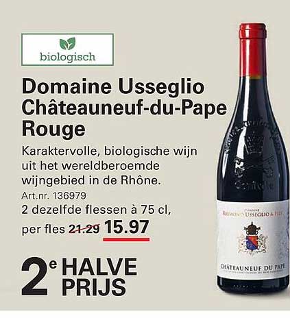 Domaine Usseglio Châteauneuf-du-Pape Rouge 2e halve prijs