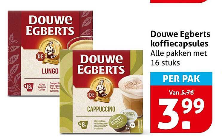 Douwe Egberts koffiecapsules Alle pakken met 16 stuks