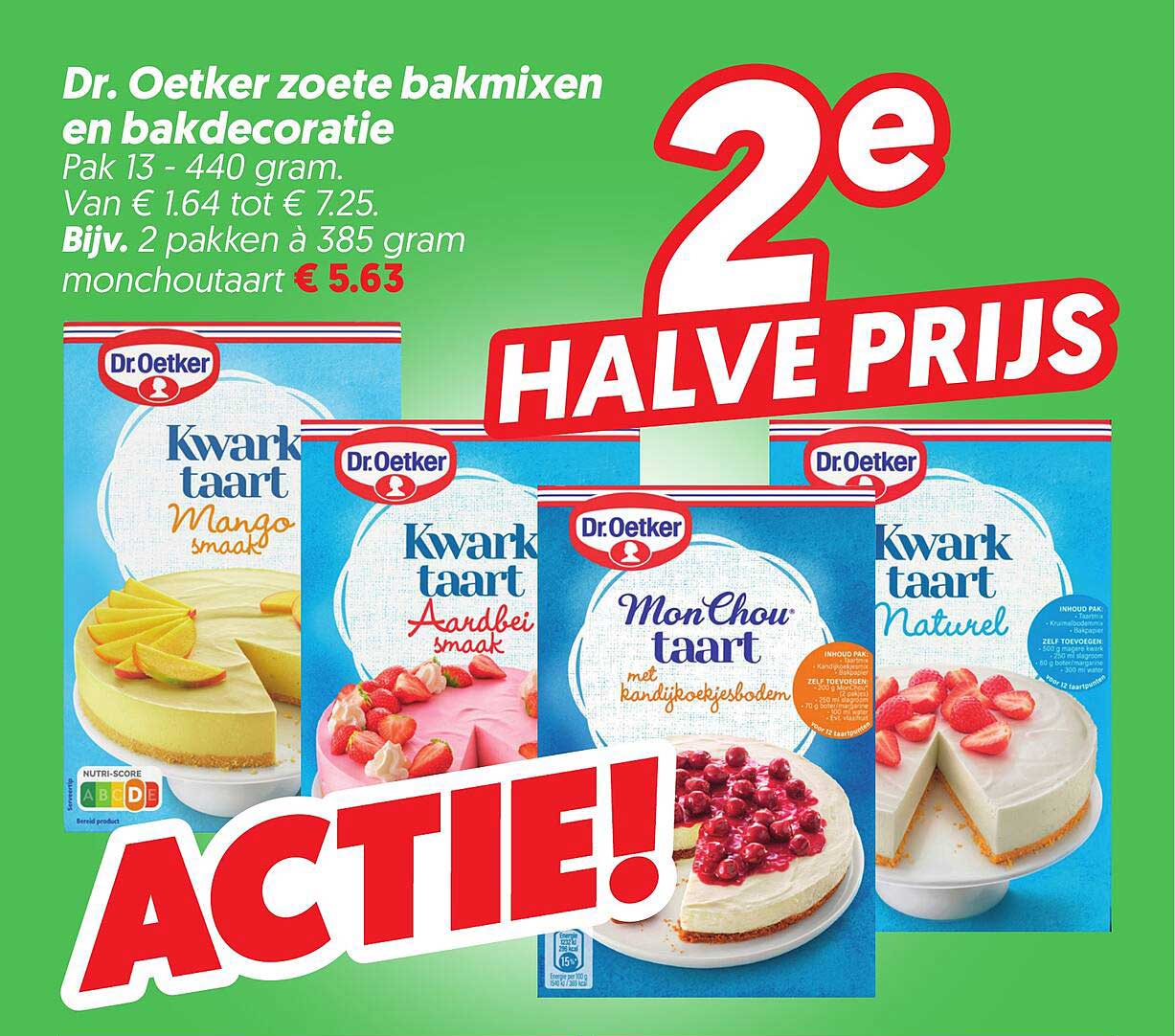 Dr. Oetker zoete bakmixen en bakdecoratie 2e halve prijs