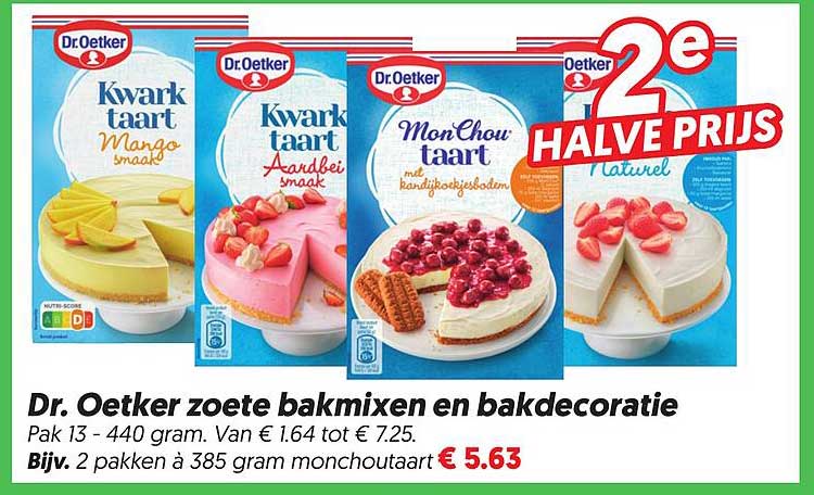 Dr. Oetker zoete bakmixen en bakdecoratie 2e halve prijs