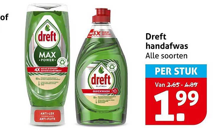 Dreft handafwas Alle soorten PER STUK
