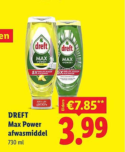 DREFT Max Power afwasmiddel 730 ml