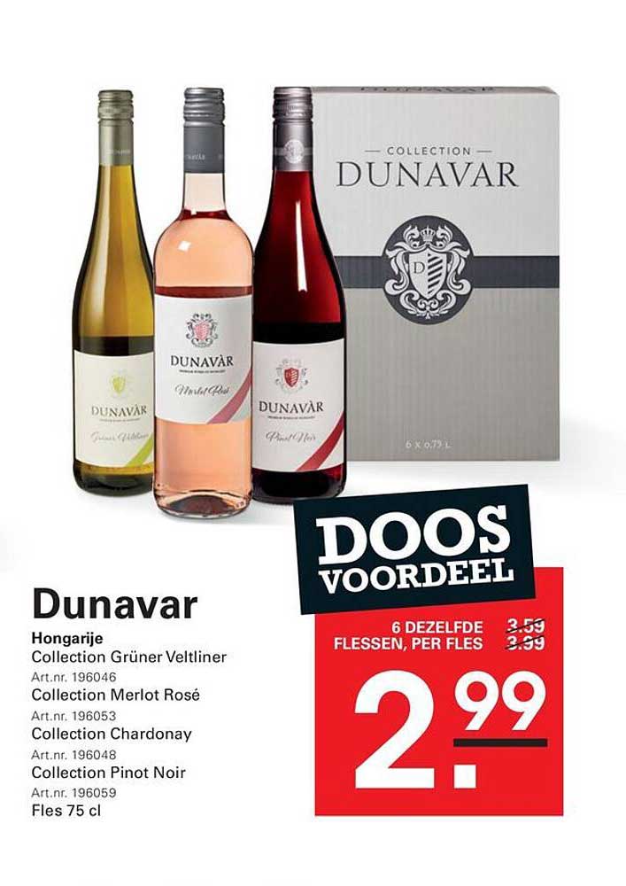 Dunavar Collection Grüner Veltliner, Collection Merlot Rosé, Collection Chardonnay, Collection Pinot Noir - DOOS VOORDEEL