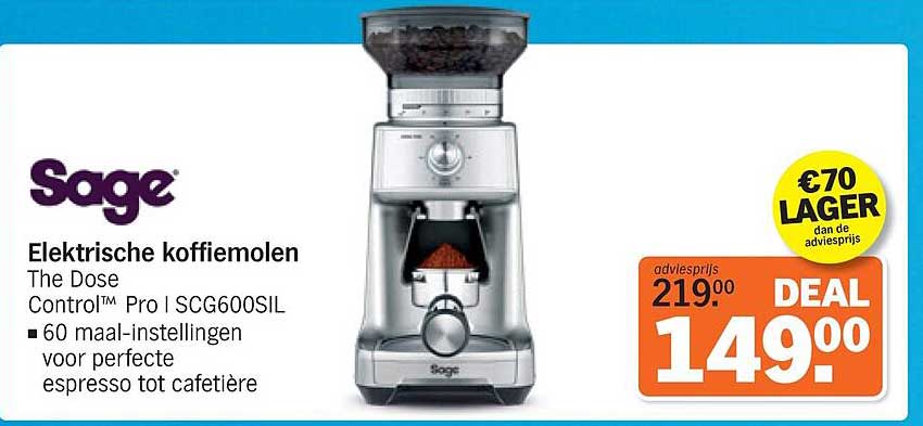 Elektrische koffiemolen The Dose Control™ Pro | SCG600SIL