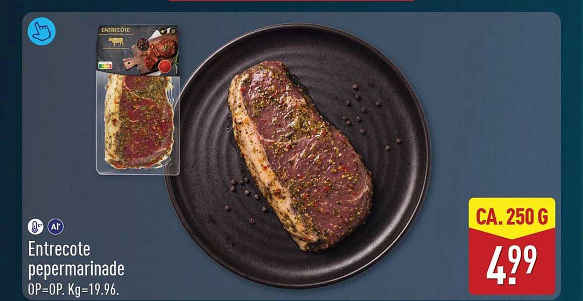Entrecote pepermarinade