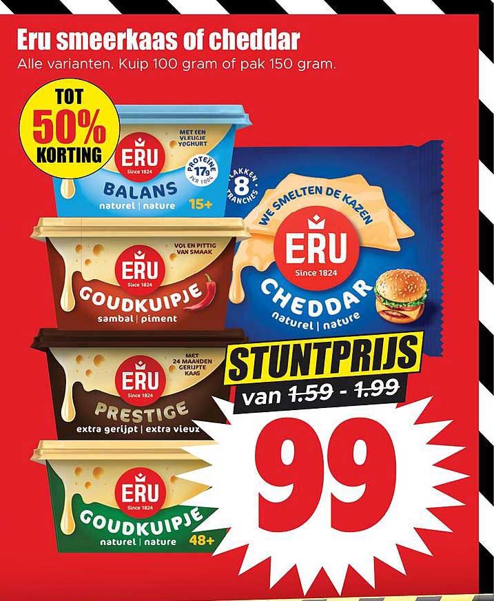 Eru smeerkaas of cheddar