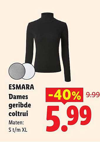 ESMARA Dames geribde coltrui