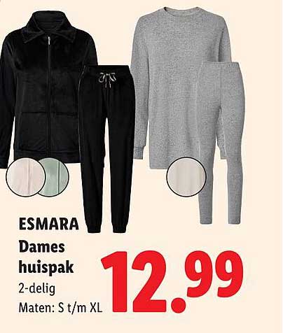 ESMARA Dames huispak 2-delig Maten: S t/m XL