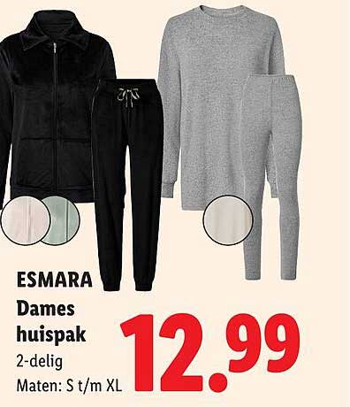 ESMARA Dames huispak 2-delig Maten: S t/m XL