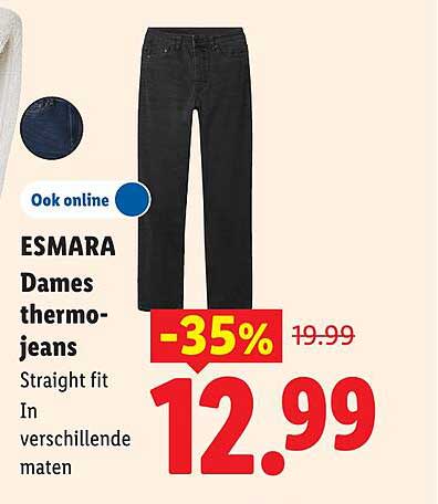 ESMARA Dames thermo-jeans Straight fit In verschillende maten -35%