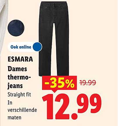 ESMARA Dames thermo-jeans Straight fit In verschillende maten -35%