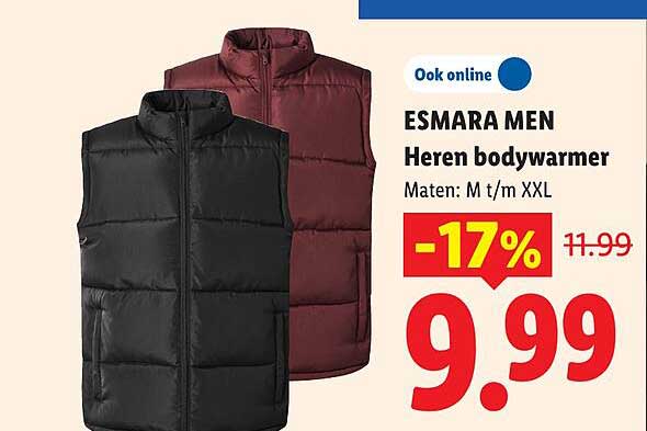ESMARA MEN Heren bodywarmer