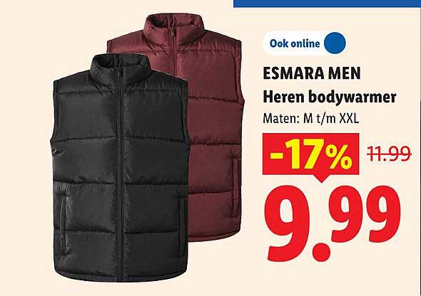 ESMARA MEN Heren bodywarmer
