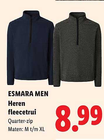 ESMARA MEN Heren fleecetrui