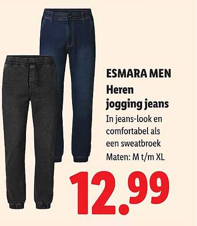 ESMARA MEN Heren jogging jeans