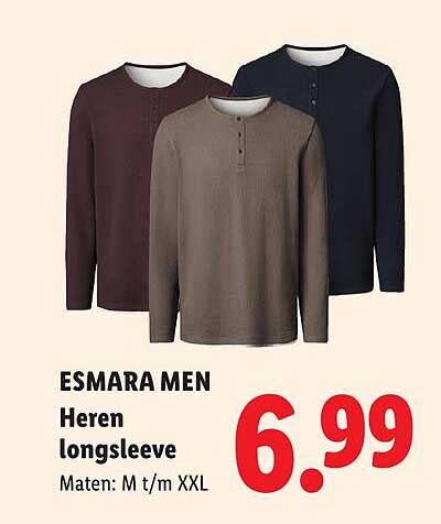 ESMARA MEN Heren longsleeve