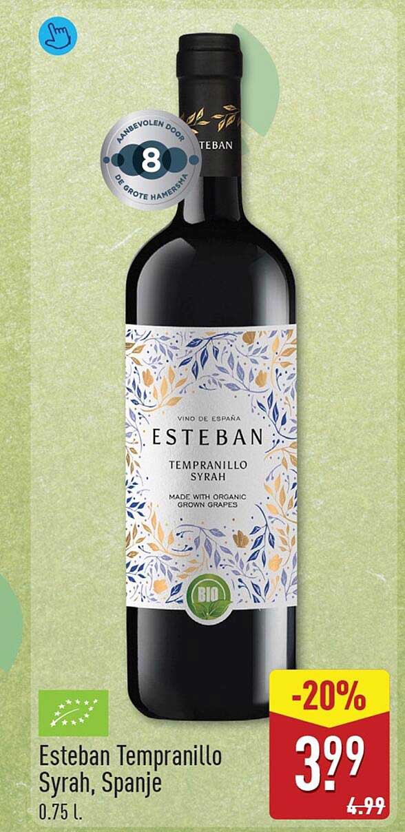 Esteban Tempranillo Syrah, Spanje