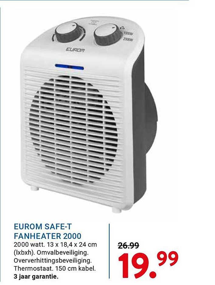 EUROM SAFE-T FANHEATER 2000