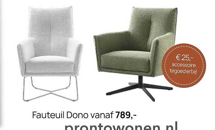 Fauteuil Domo vanaf 789,-