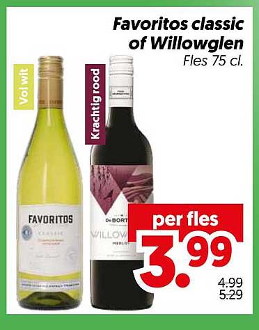 Favoritos classic of Willowglen Fles 75 cl.