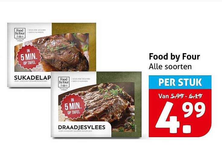 Food by Four Alle soorten PER STUK