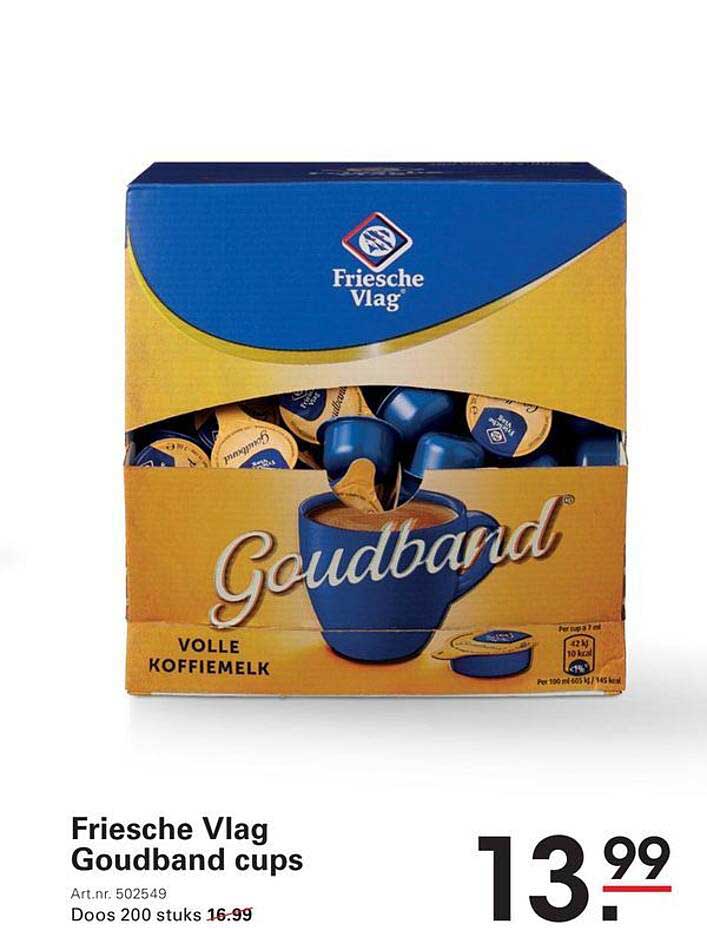 Friesche Vlag Goudband cups