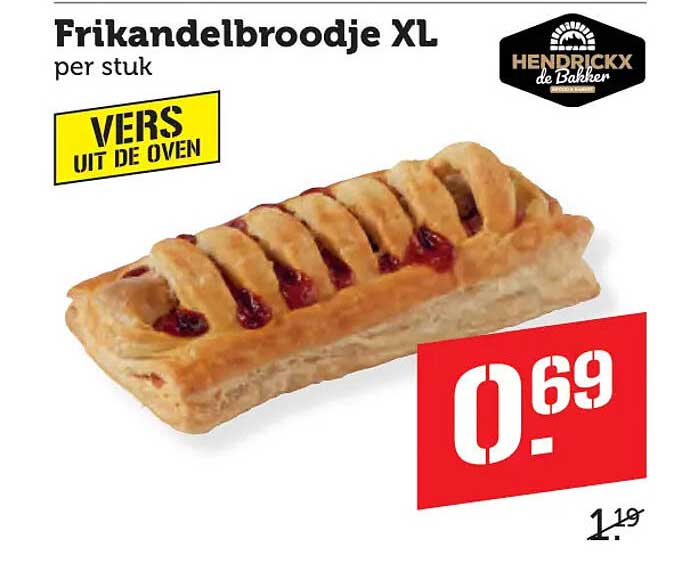 Frikandelbroodje XL per stuk VERS UIT DE OVEN