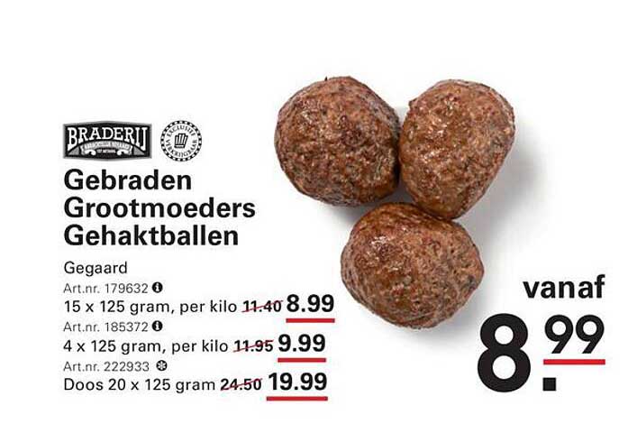 Gebraden Grootmoeders Gehaktballen