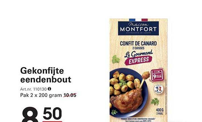 Gekonfijte eendenbout