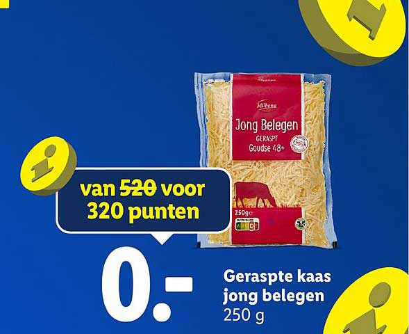 Geraspte kaas jong belegen 250 g