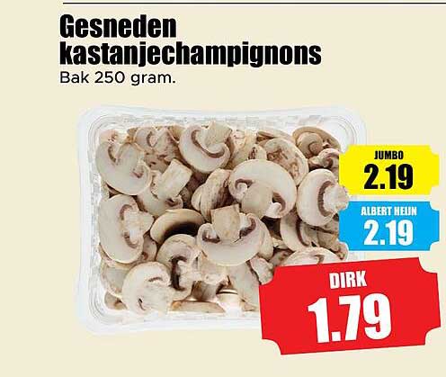 Gesneden kastanjechampignons